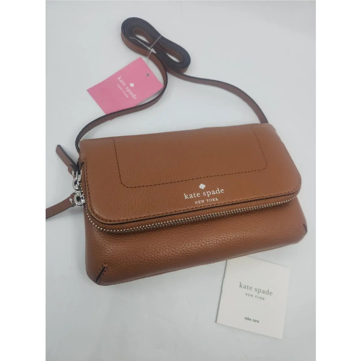 Mansfield Marianna Crossbody Warm Gingerbread Leather WKRU7107 by Kate Spade