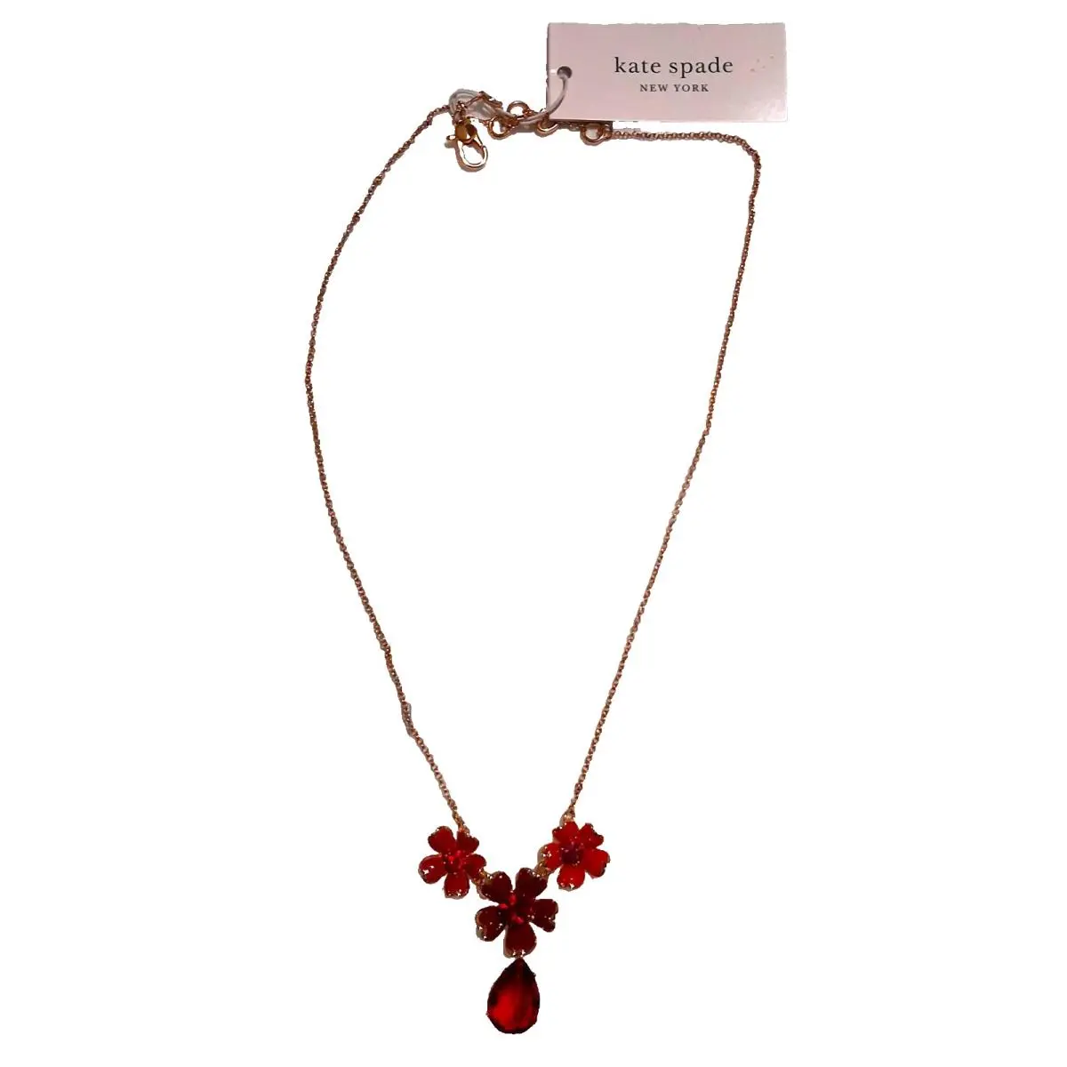 Kate Spade New York Red Blushing Blooms Necklace