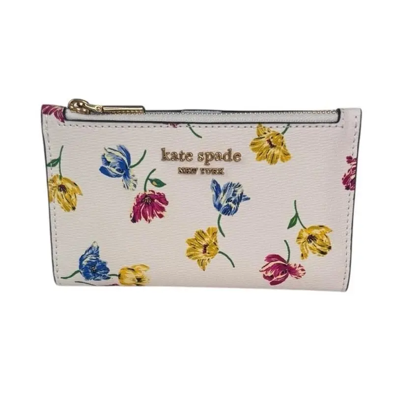 Kate Spade Morgan Tulip Toss Small Slim Bifold Wallet