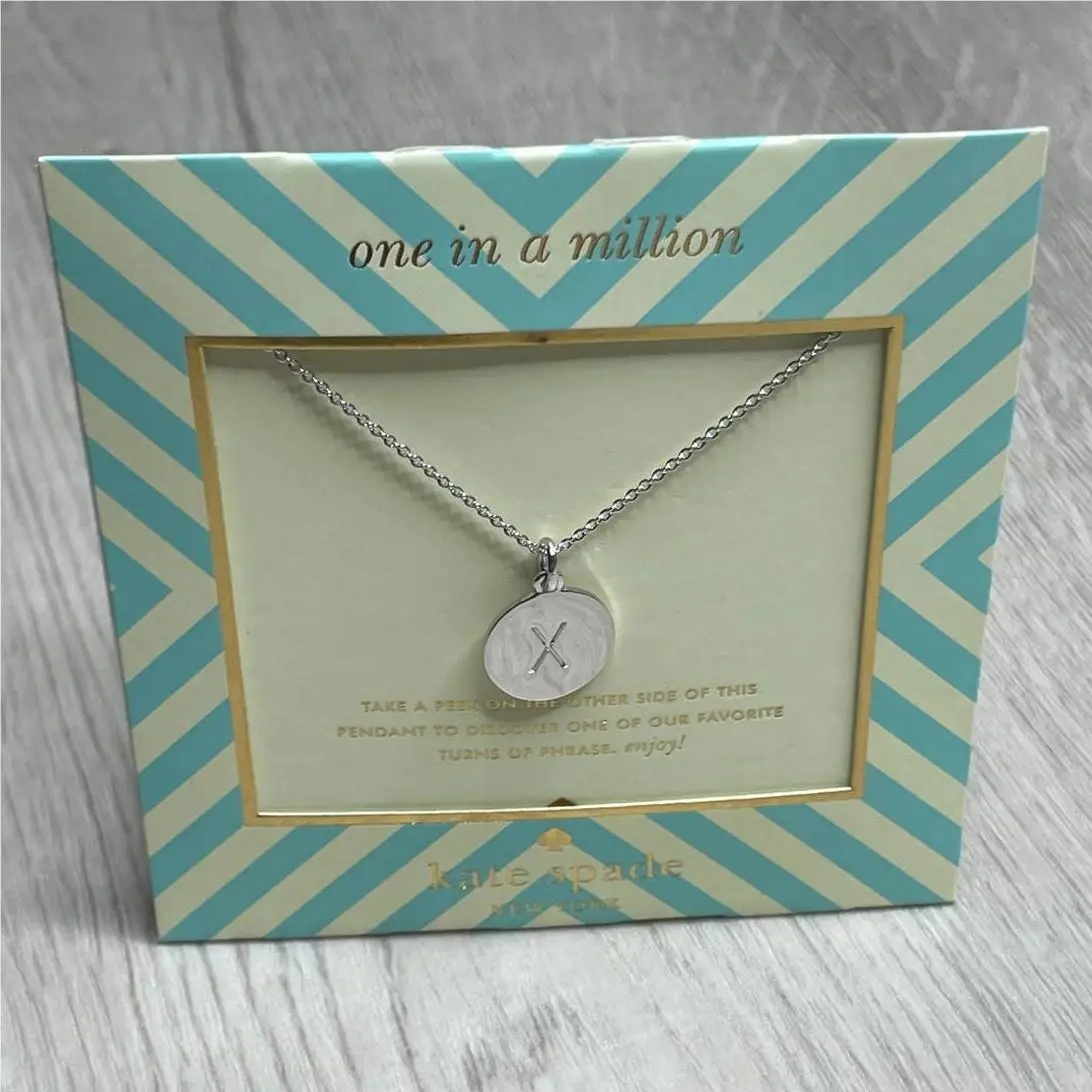York `one in a Million` Initial X Pendent Necklace by Kate Spade