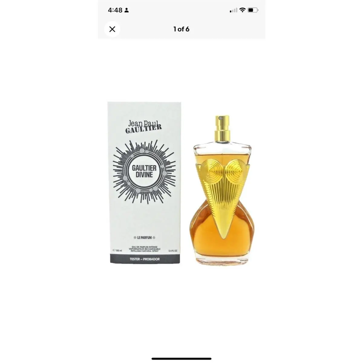 Gaultier Divine LE Parfum by Jean Paul Gaultier 3.4oz Edp Intense Spr Tester