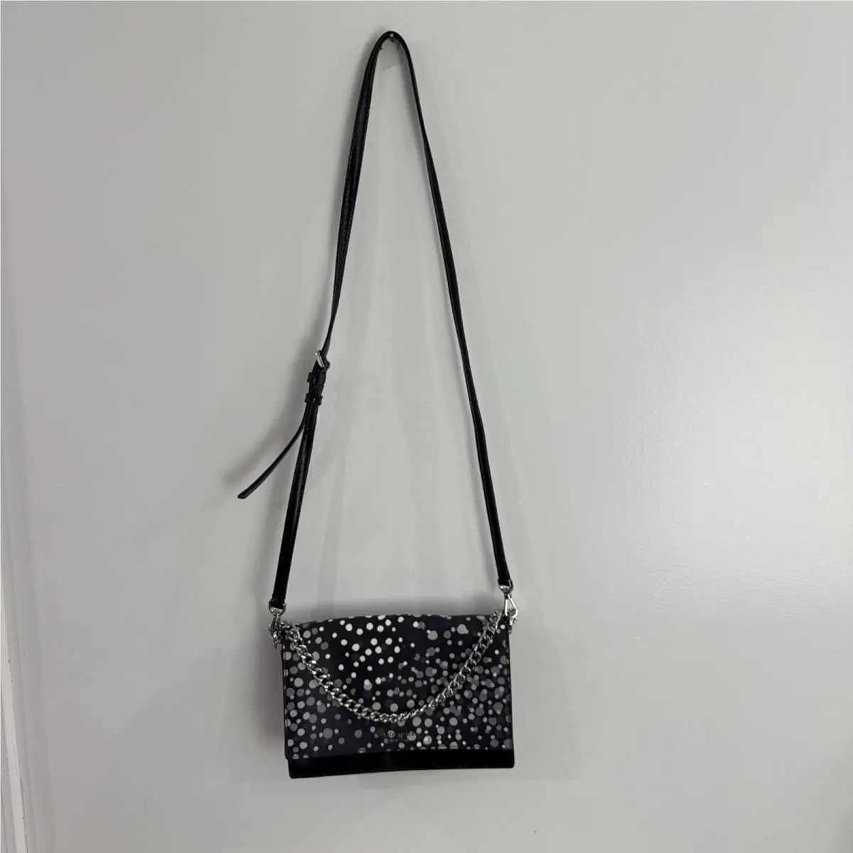 Cameron Soiree Convertible Crossbody Bag Dot Navy Blue/black by Kate Spade
