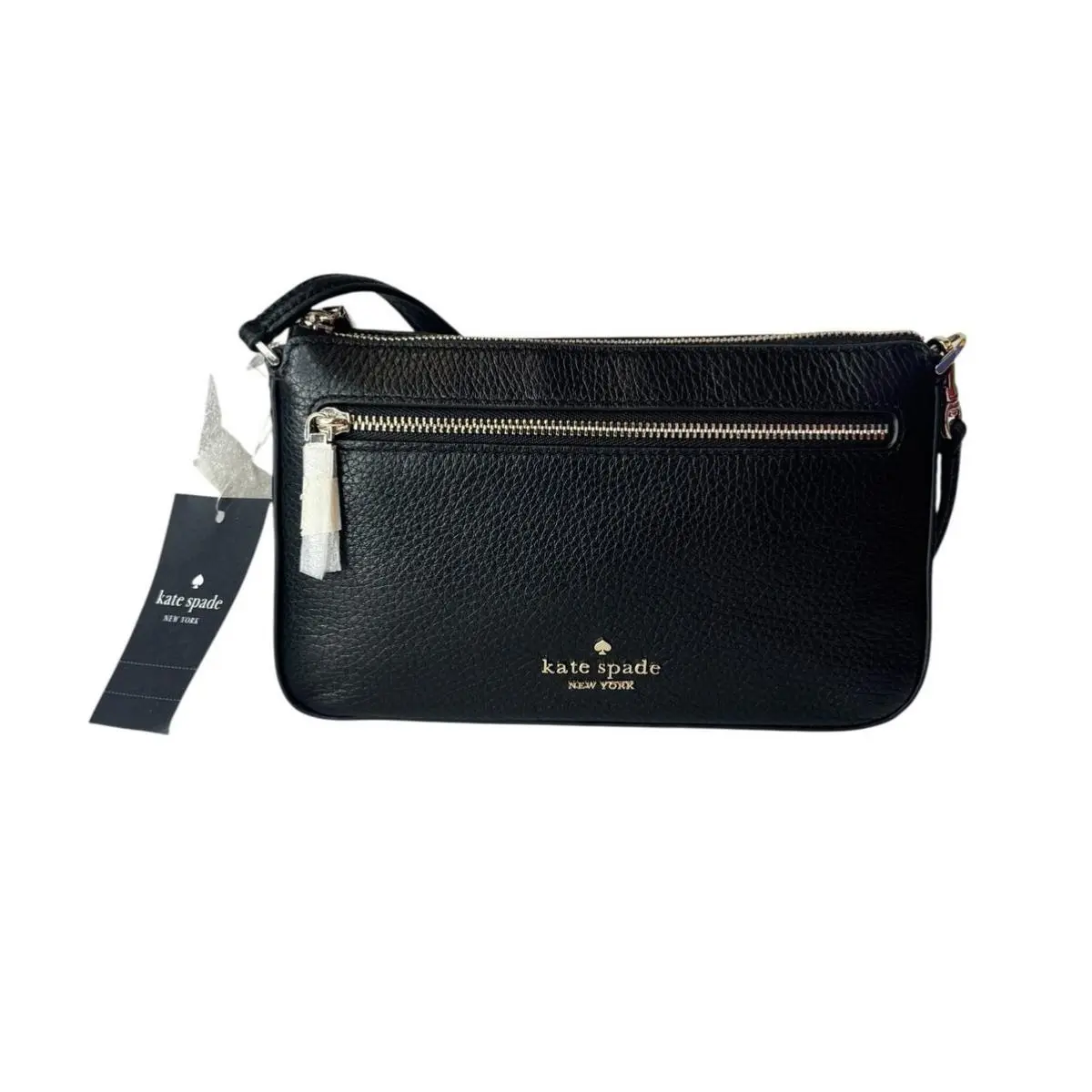 Kate Spade Leila Convertible Wristlet in Black - Warm Ginger, Exterior: warm ginger