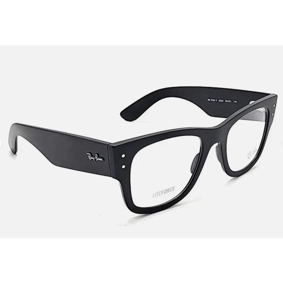 Ray-ban Mega Wayfarer Liteforce Eyeglasses RB 7840V 5204 52-21 145 Black Frames by Ray-Ban