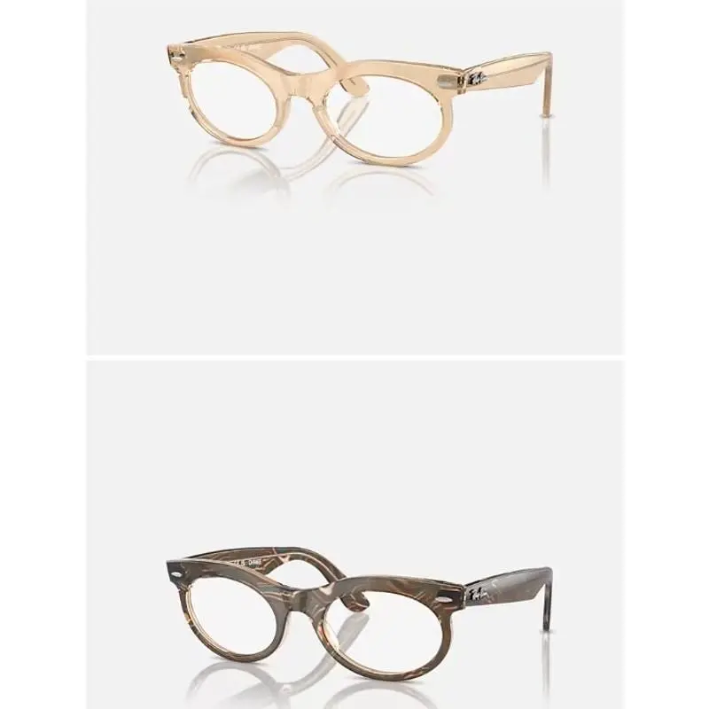 Ray-ban Wayfarer Oval Photo Waves Brown Color Reactive Eyeglasses Frames by Ray-Ban