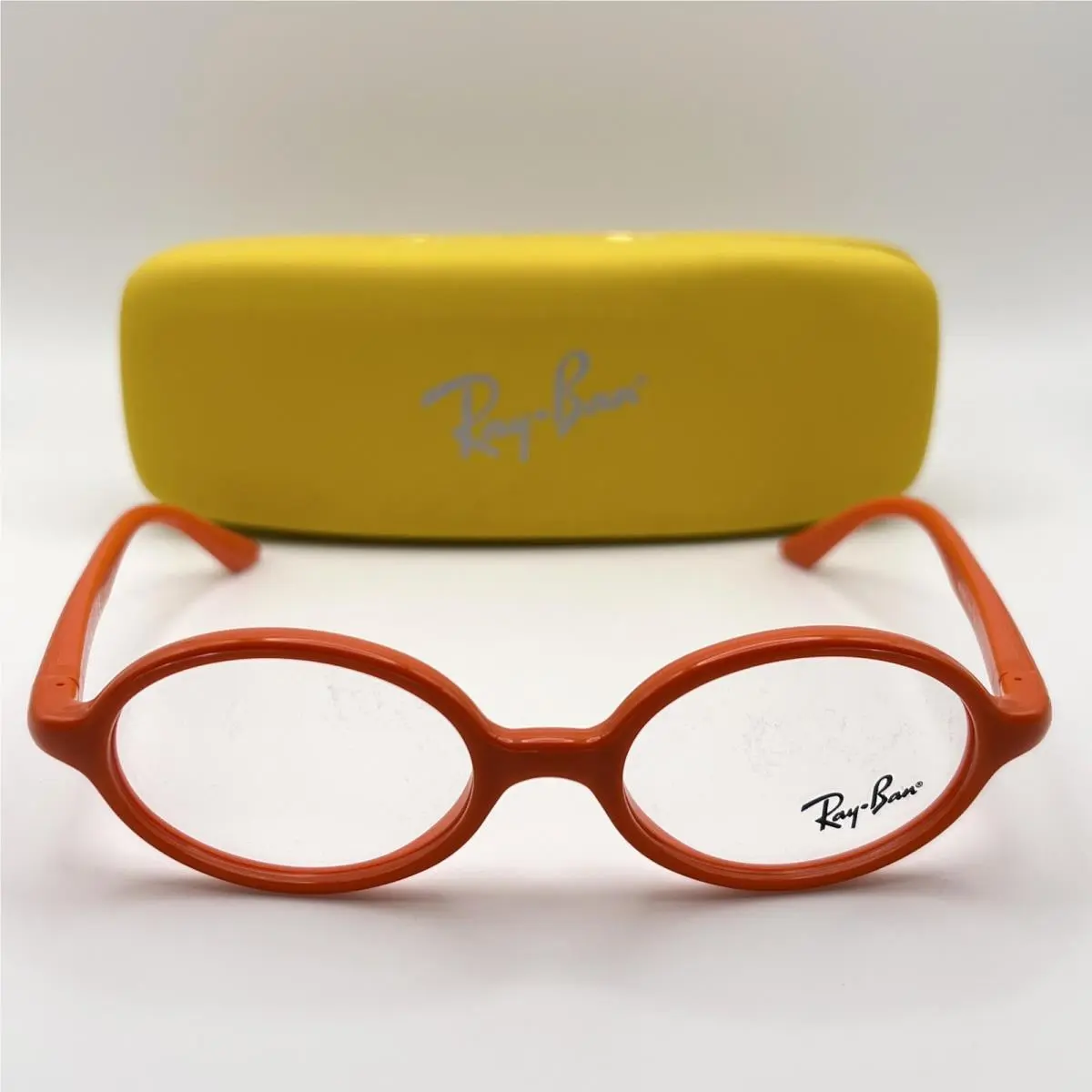 Ray-ban RB 1545 3640 Kids Junior Small Oval Eyeglass Frame Orange 44-16-115 Case by Ray-Ban