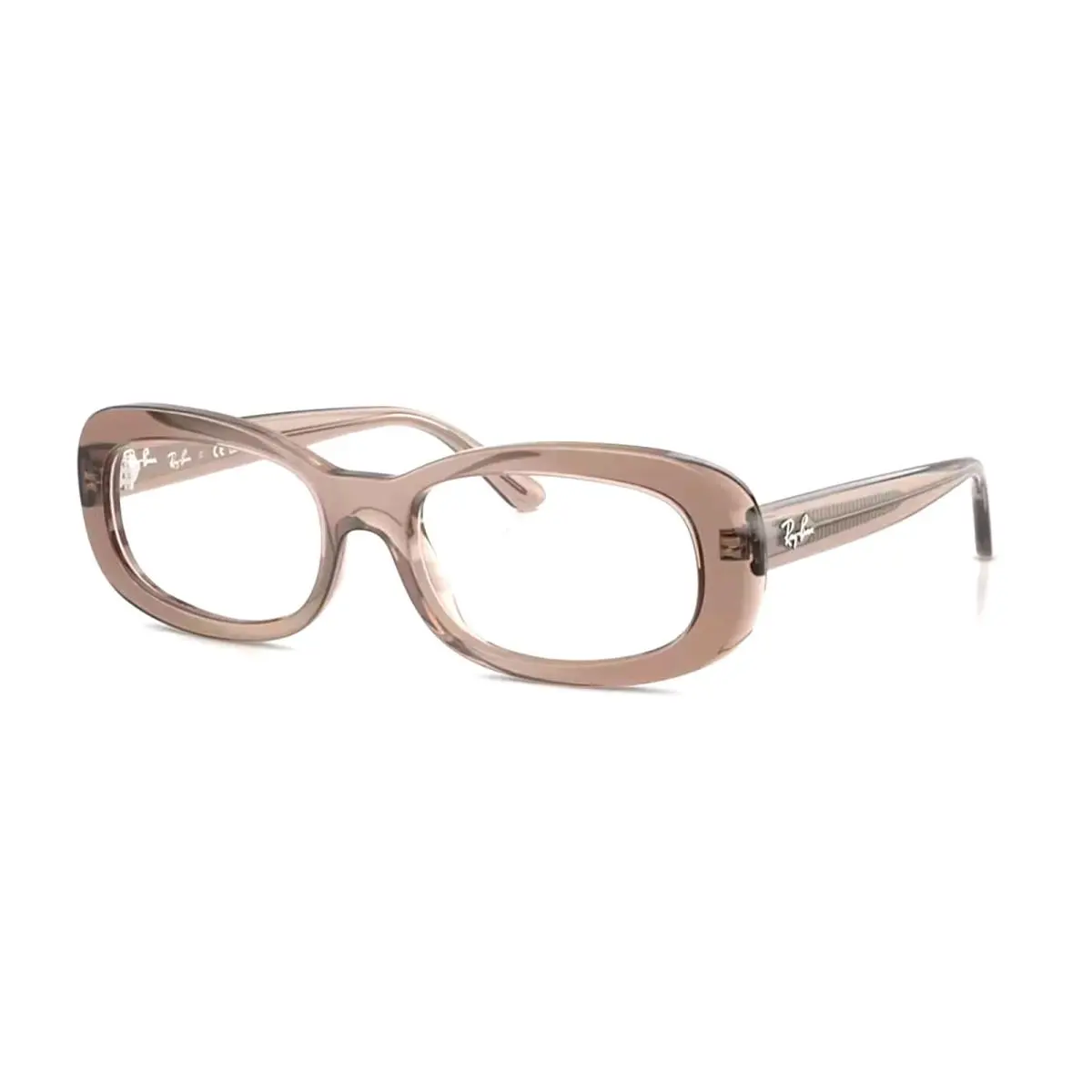 Ray-ban Eyeglasses RB 2221V 8457 53-18 145 Shiny Transparent Brown Frames by Ray-Ban