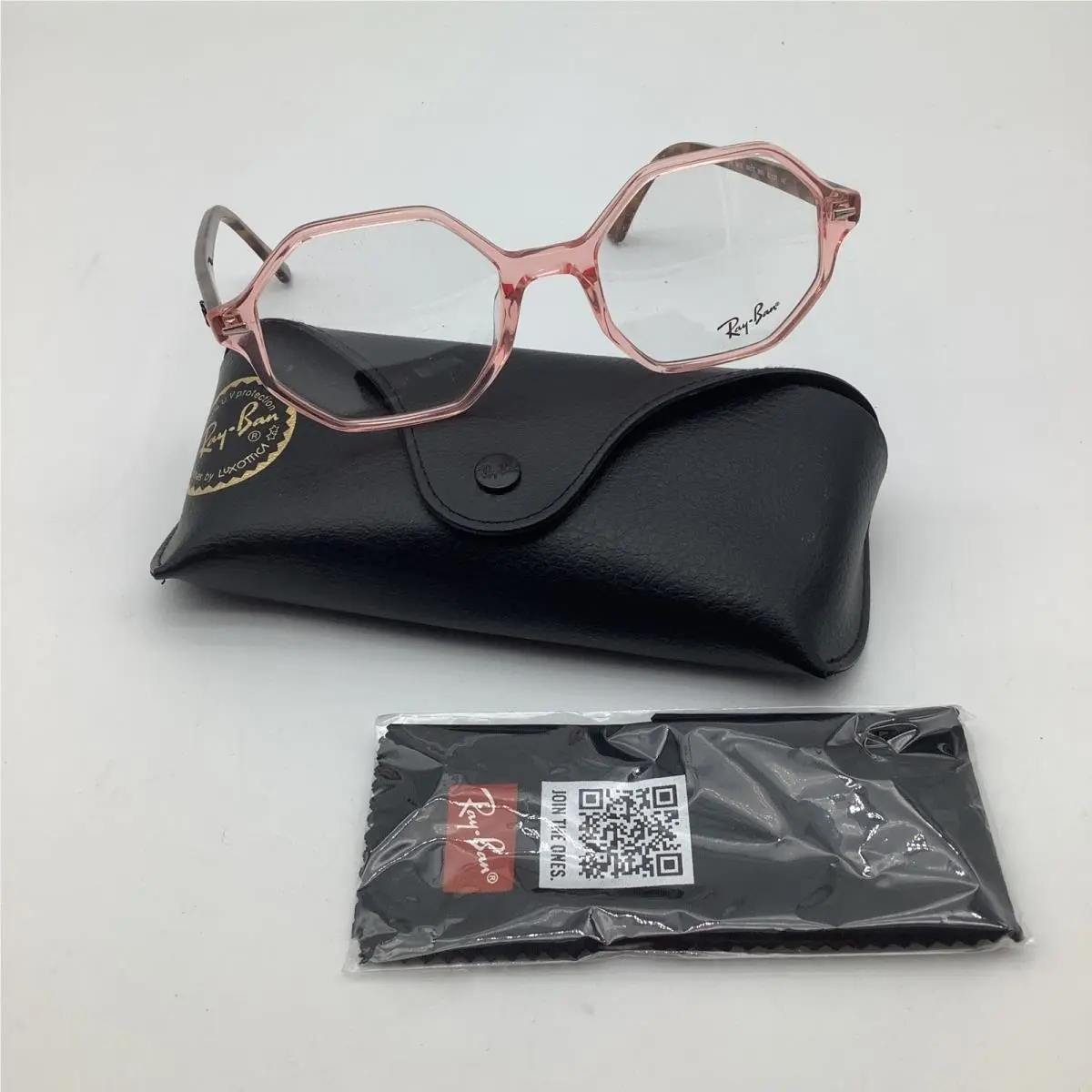 Ray Ban RB5472 Britt 8081 Transparent Pink Octagon Eyeglasses Frames 52-20-140 by Ray-Ban