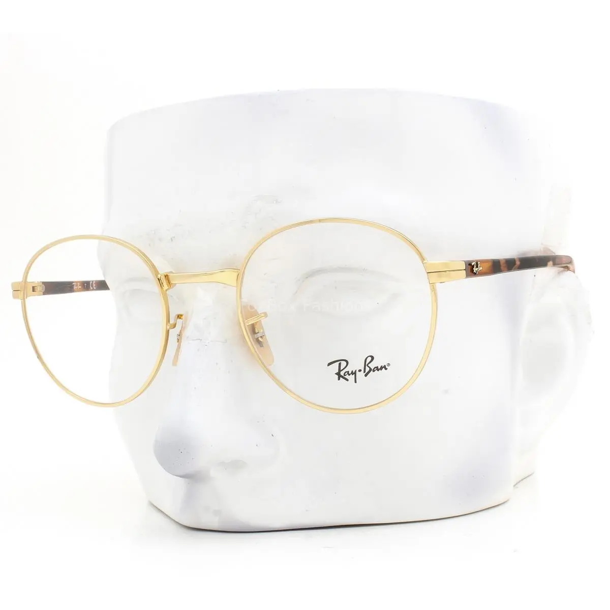 Ray-ban Eyeglasses RB 3691V 2500 Unisex Glasses Shiny Gold 48mm with Case by Ray-Ban
