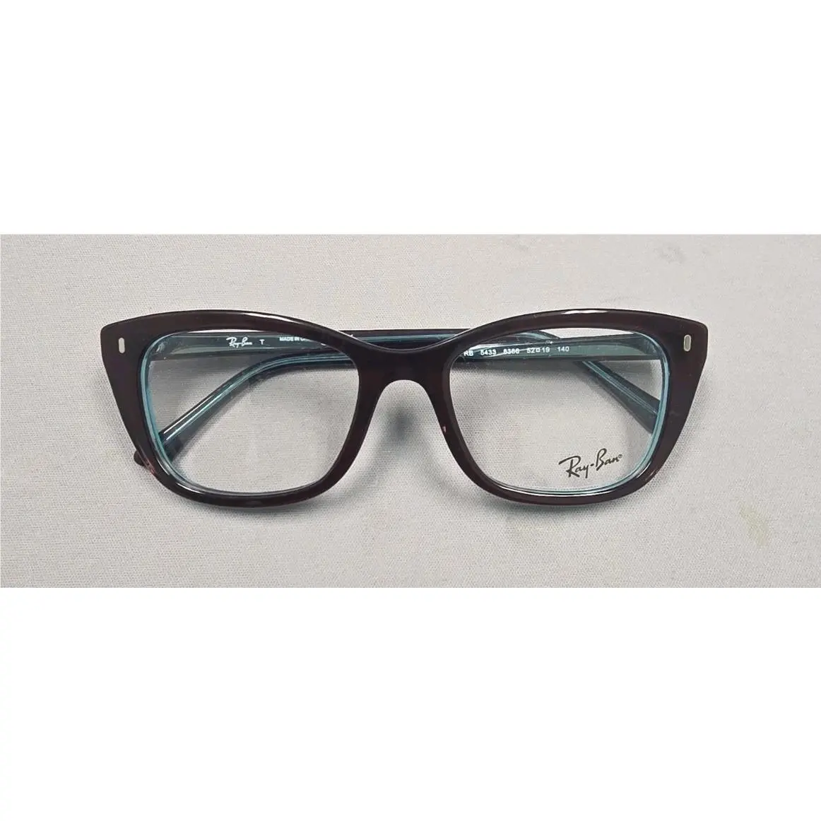 Ray-ban Optical RX 5433 Brown on Transparent Blue 8366 Eyeglasses by Ray-Ban