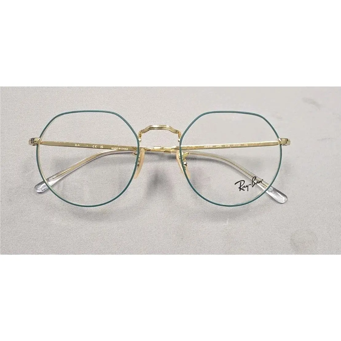 Ray-ban RB6465 Jack 3236 51-20–140 Green Gold Eyeglasses U968 by Ray-Ban