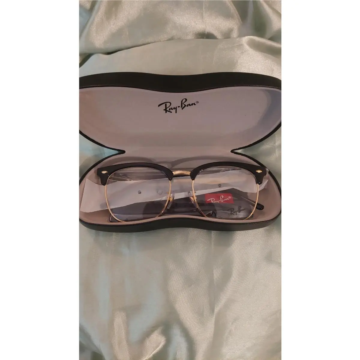 Ray-ban RB7318D 8239 Eyeglasses 54‑18‑145 Black Gold Frame w/ Case Style by Ray-Ban