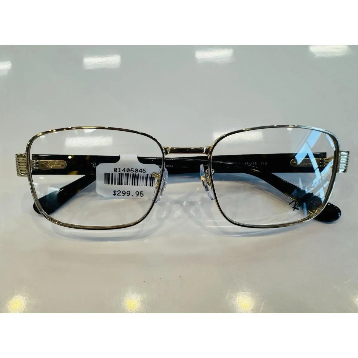 Ray-ban RB6529 Gold Havana Rectangular Eyeglasses Frames 2500 56mm by Ray-Ban