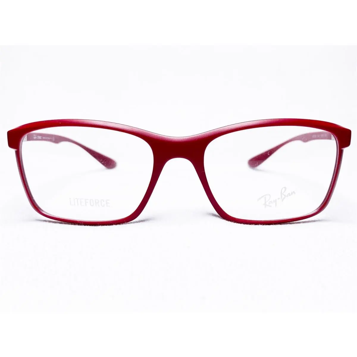 Ray Ban RB7036 5441 Men`s Red Amaranth Rectangle Eyeglasses Frames 52/17 145