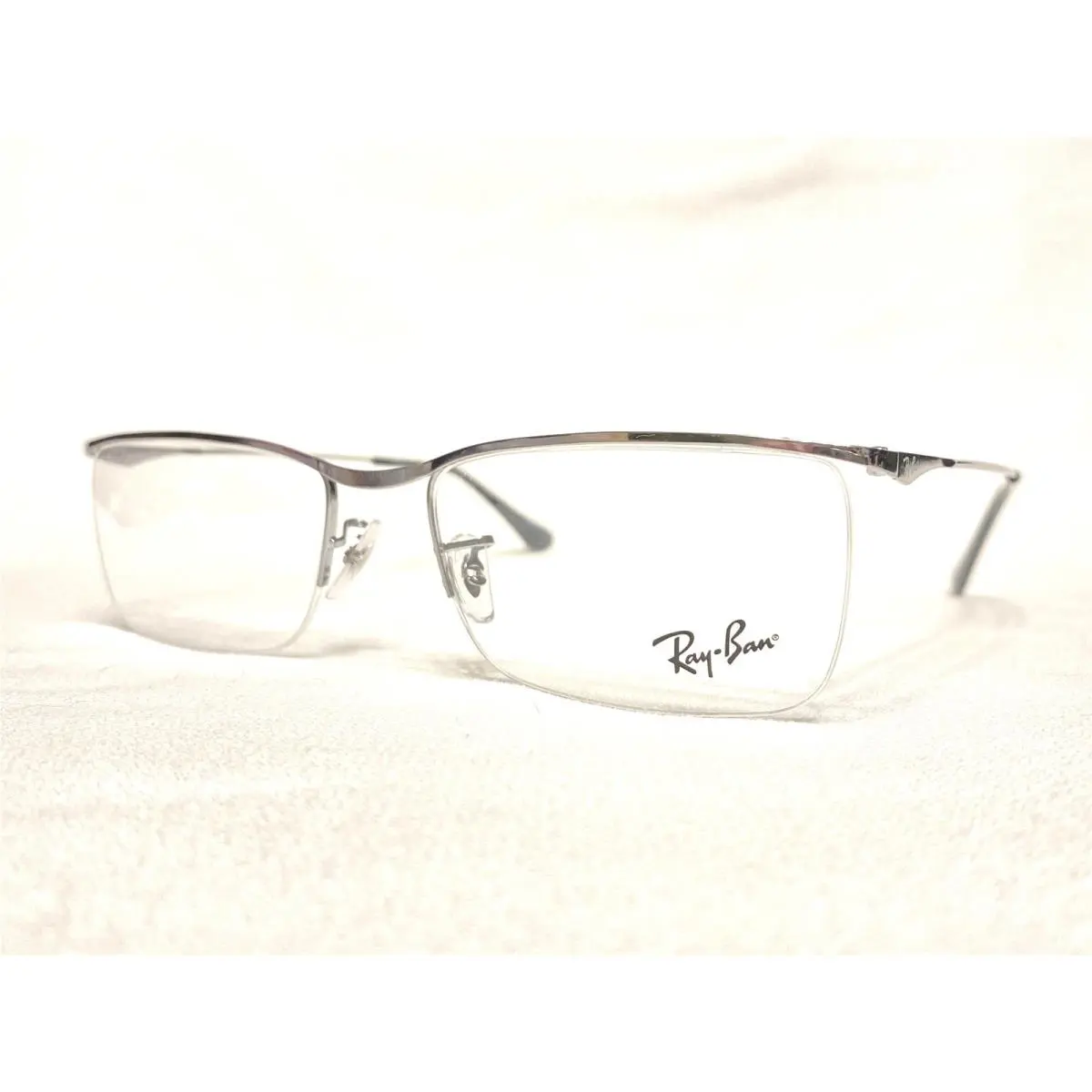 Ray Ban RB6370 2502 Mens Gunmetal Half Rim Eyeglasses Frames 55/18 145 by Ray-Ban