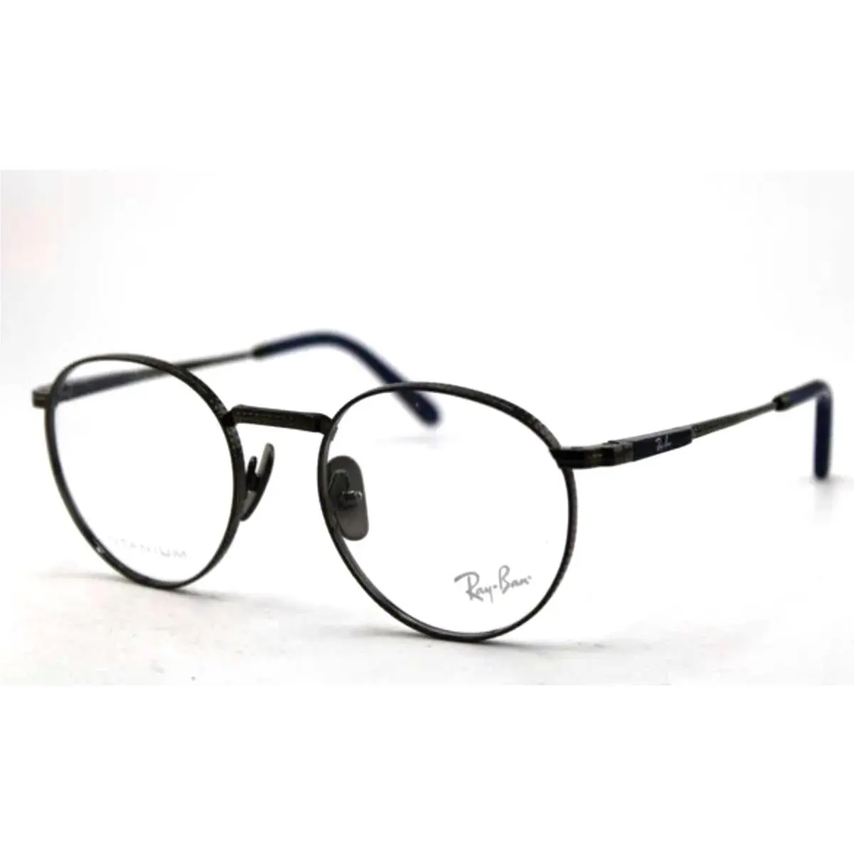 Ray-ban Round Titanium Eyeglasses RB 8237V 1238 47-20 140 Gunmetal Frames by Ray-Ban