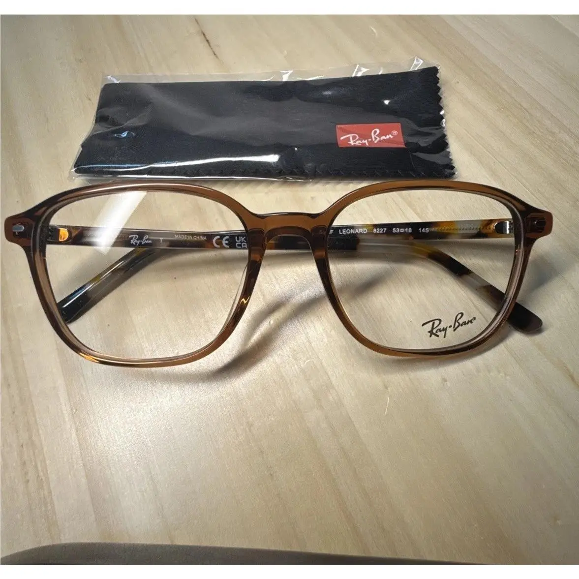 Ray-ban Eyeglasses RB 5393 Leonard Havana Square 53 18 145 Frames by Ray-Ban