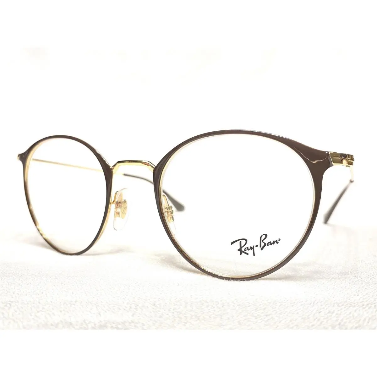 Ray Ban RB6378 2905 Brown Gold Round Modern Eyeglasses Frames 49/21 145