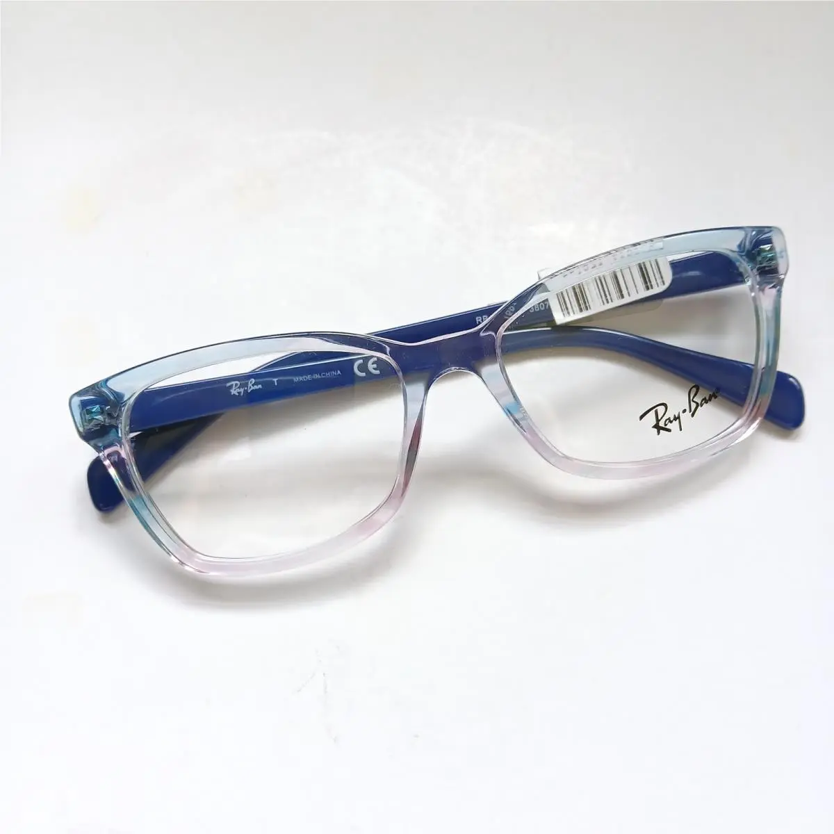 Ray-ban Junior RB 1591 3807 Clear Pink Blue Eyeglasses 46-16 by Ray-Ban