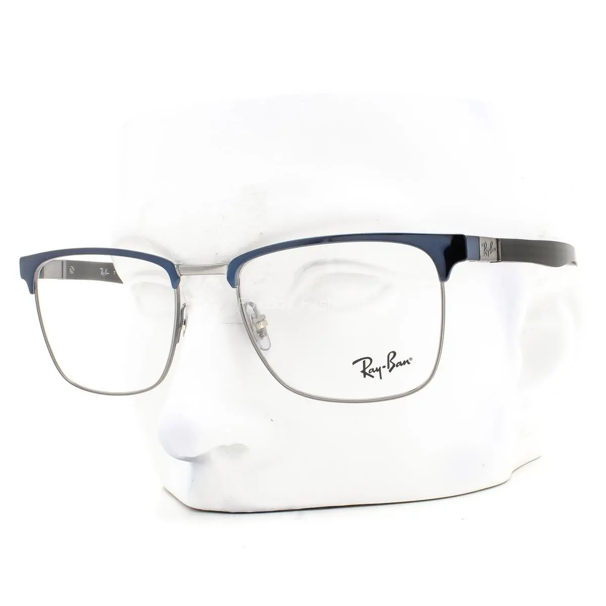 Ray-ban Eyeglasses RB8421 3124 Glasses Blue on Gunmetal Carbon Fiber 54mm W/case