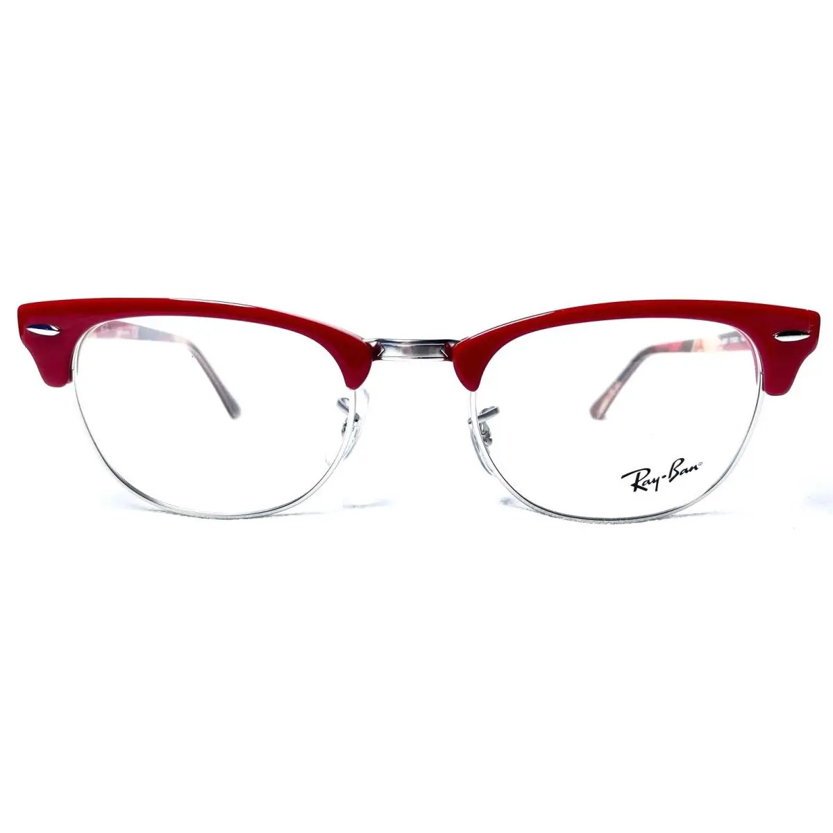 Ray Ban Clubmaster RB5154 5651 Red/silver Designer Eyeglasses Frames 51/21 by Ray-Ban