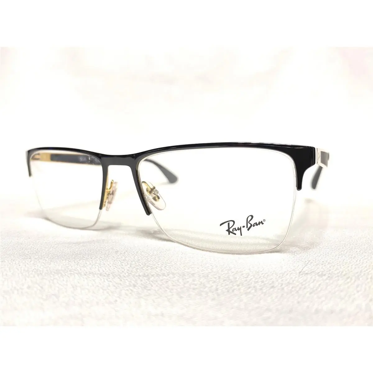 Ray Ban RB6335 2890 Mens Black Gold Modern Eyeglasses Frames 56/17 145