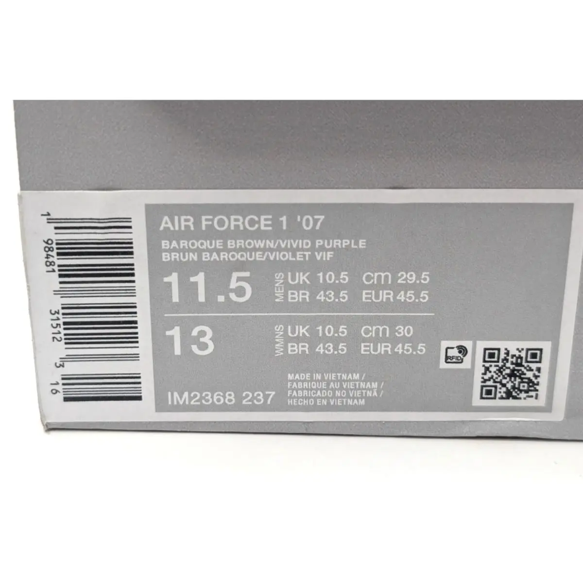 Nike shoes - Nike Air Force 1 `07 - IM2368-237 - Baroque Brown/Purple 18
