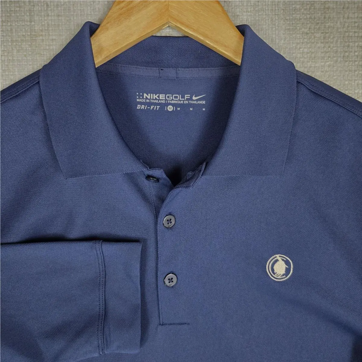 Nike x Onwentsia Club IL Deadstock Mens Medium Polo Shirt Long Sleeve Golf