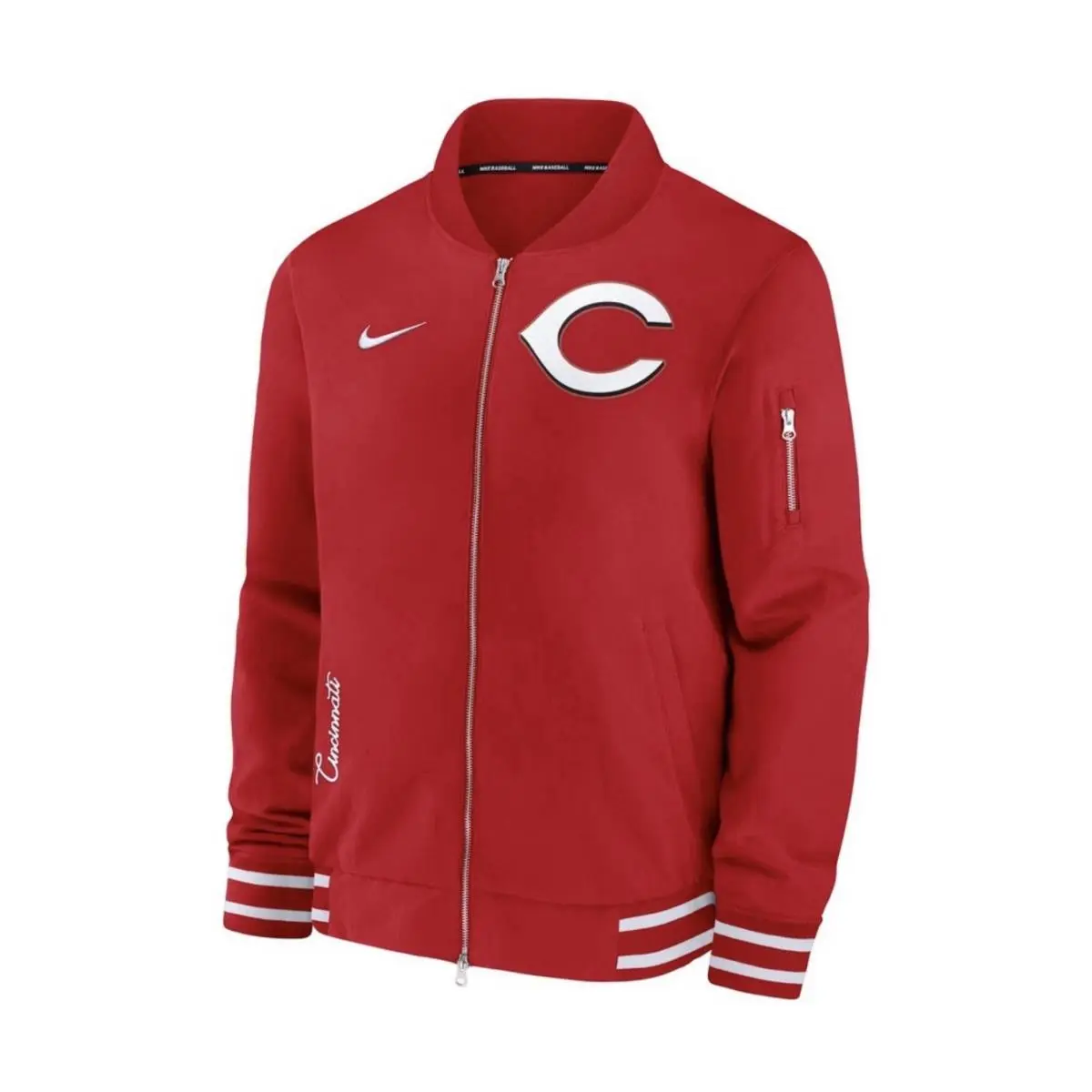 Cincinnati Reds Nike Collection XL Full Zip Dugout Bomber Jacket Mlb