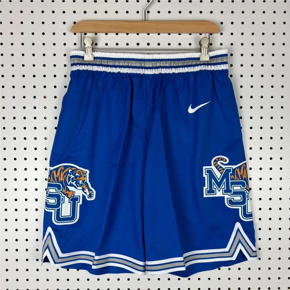 Memphis State Msu Tigers Nike Game Shorts 36 Basketball Throwback Penny PE Blue