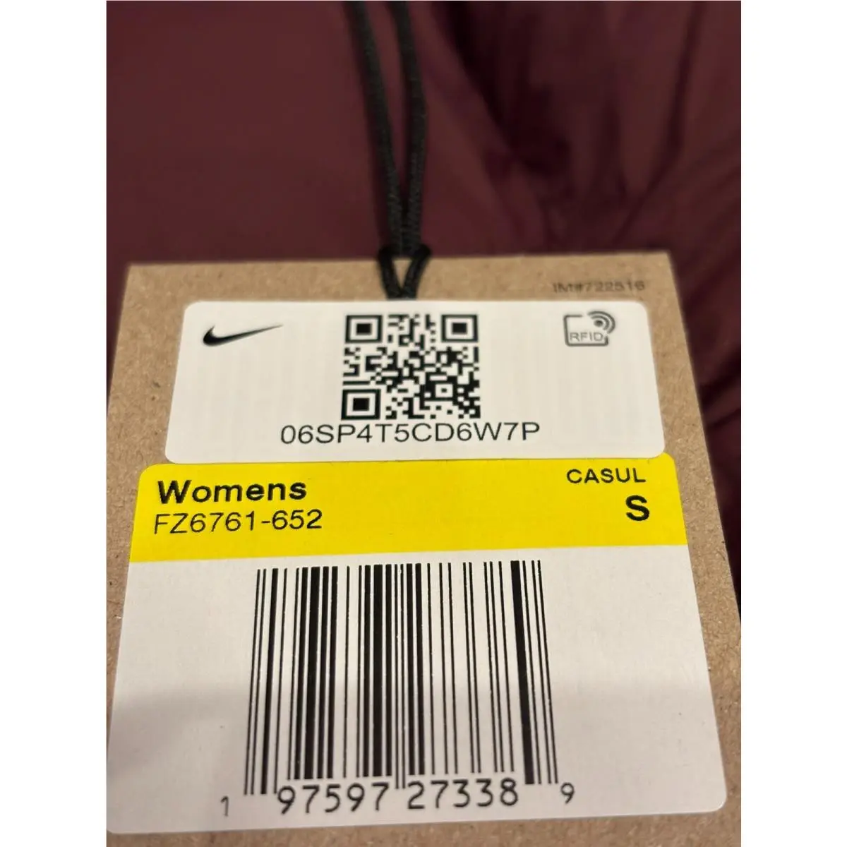 Nike clothing - Night Maroon / Grey (UPC: 197597273389) 3