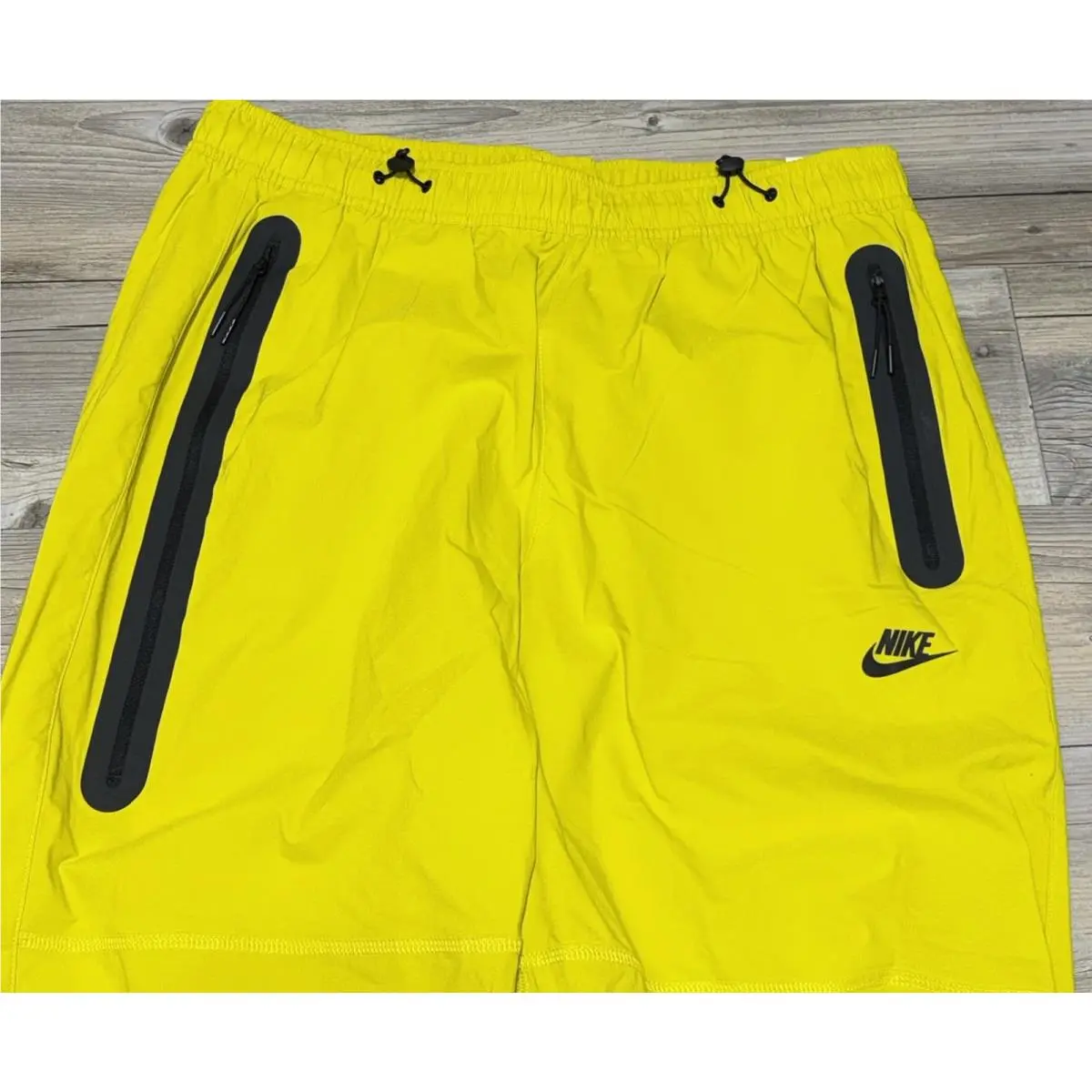 Nike clothing - Nike Tech Men`s Dri-FIT Woven Loose-Fit Pants - HM7158-726 - Bright Citron/Bright Citron/Black (UPC: 0198482356347) 0