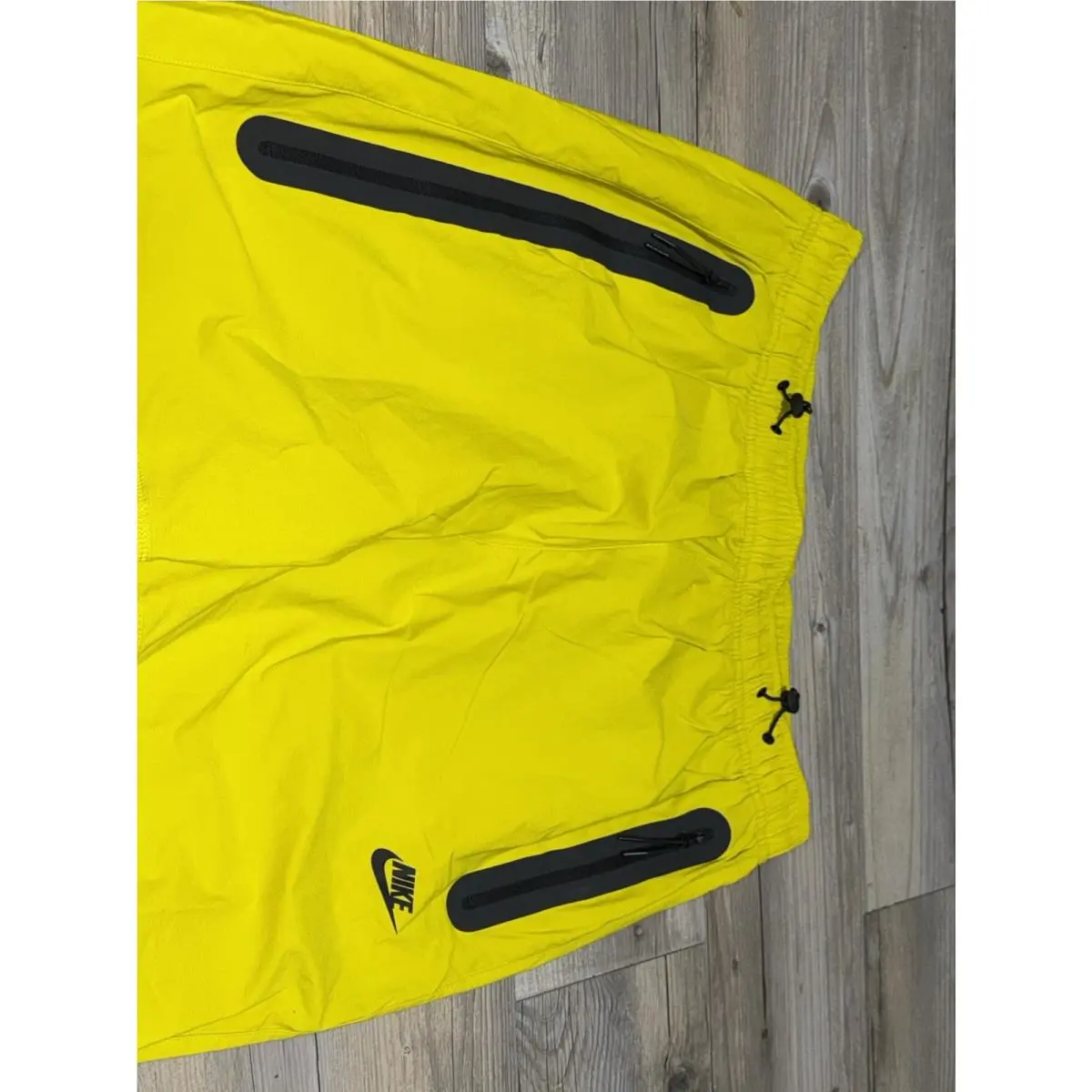 Nike clothing - Nike Tech Men`s Dri-FIT Woven Loose-Fit Pants - HM7158-726 - Bright Citron/Bright Citron/Black (UPC: 0198482356347) 1