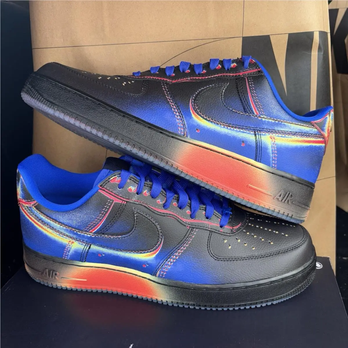Nike shoes - Nike Air Force 1 Retro - IB6834 001 - Black / Racer Blue-Volt Ice (UPC: 197860638037) 0