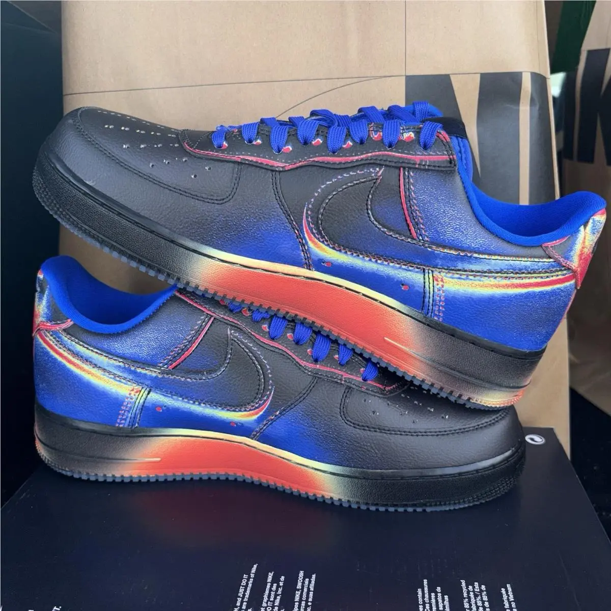 Nike shoes - Nike Air Force 1 Retro - IB6834 001 - Black / Racer Blue-Volt Ice (UPC: 197860638037) 1