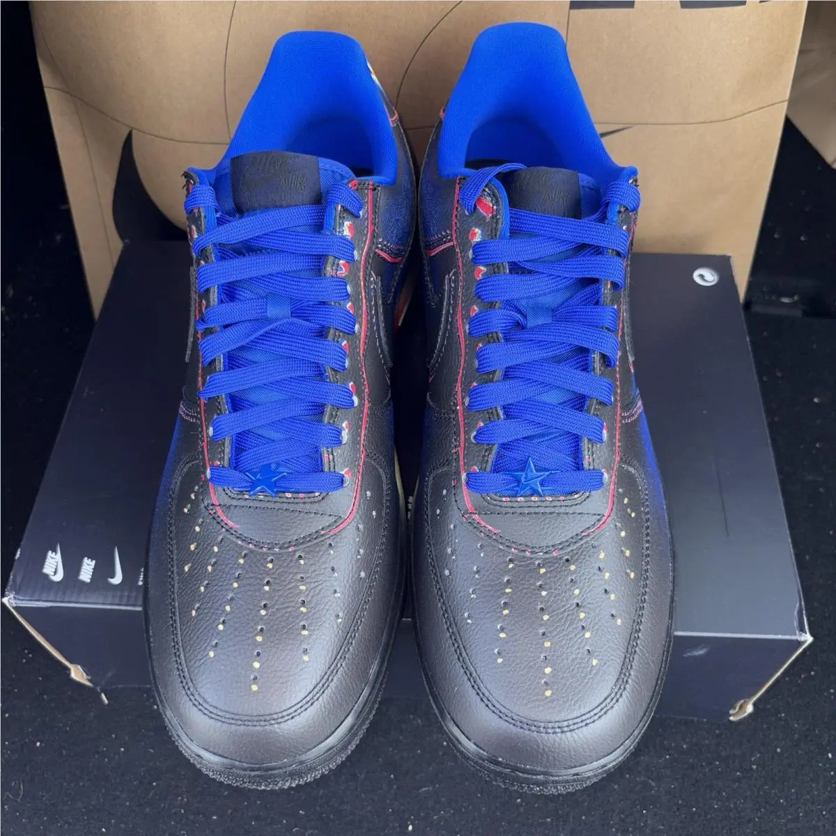 Nike shoes - Nike Air Force 1 Retro - IB6834 001 - Black / Racer Blue-Volt Ice (UPC: 197860638037) 2