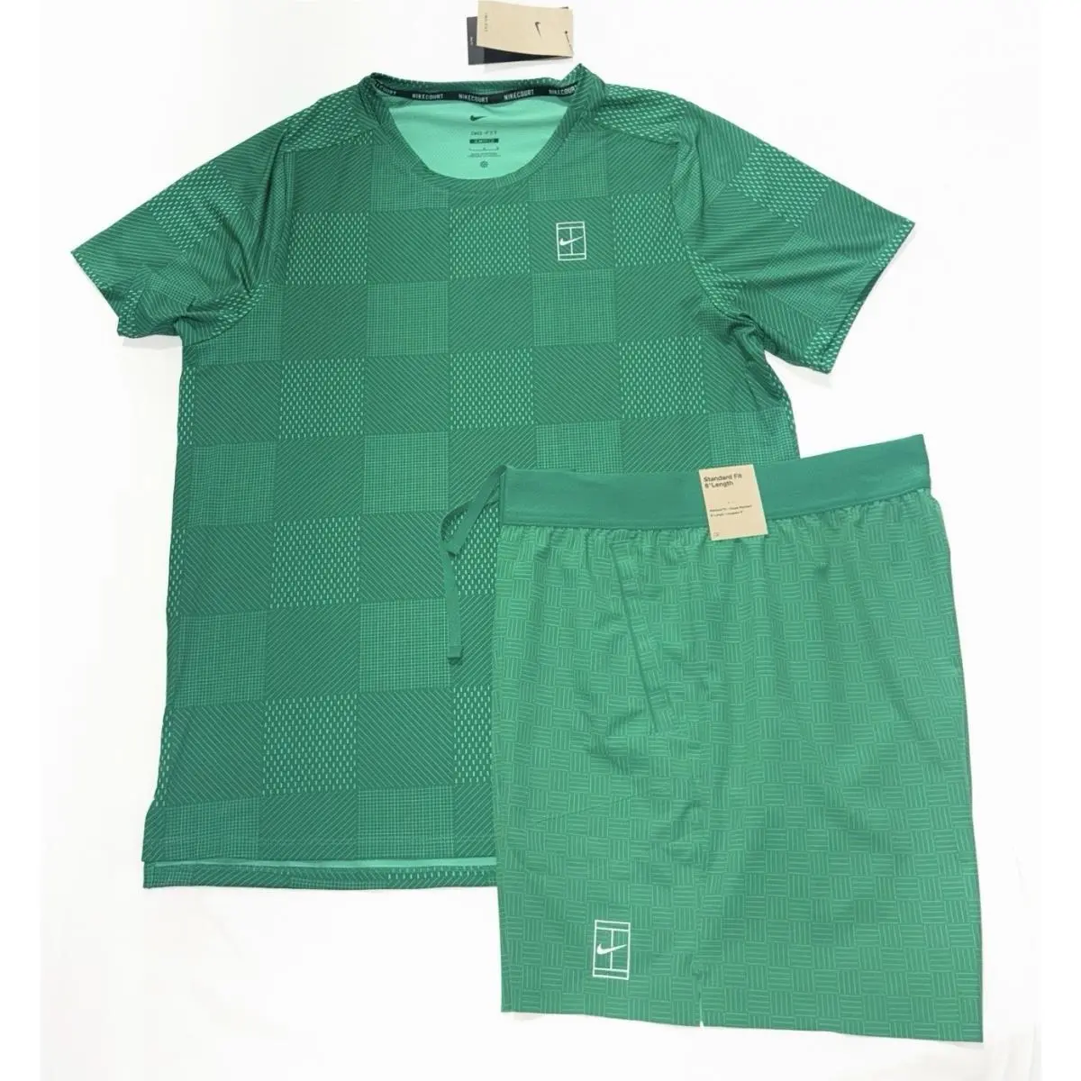 Nikecourt Advantagemen`s Dri-fit 6 Tennis Shorts and T-shirt Set Size Large