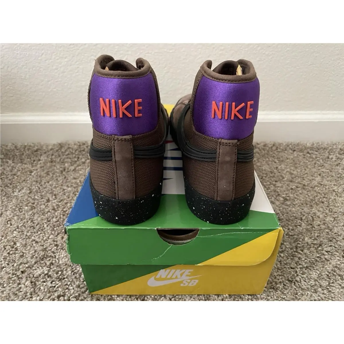 Nike shoes - Nike SB Zoom Blazer Mid - DC0615-200 - Brown, Trails End Brown, Black, Purple, Manufacturer: Trails End Brown/Prism Violet/Total Orange/Black 2