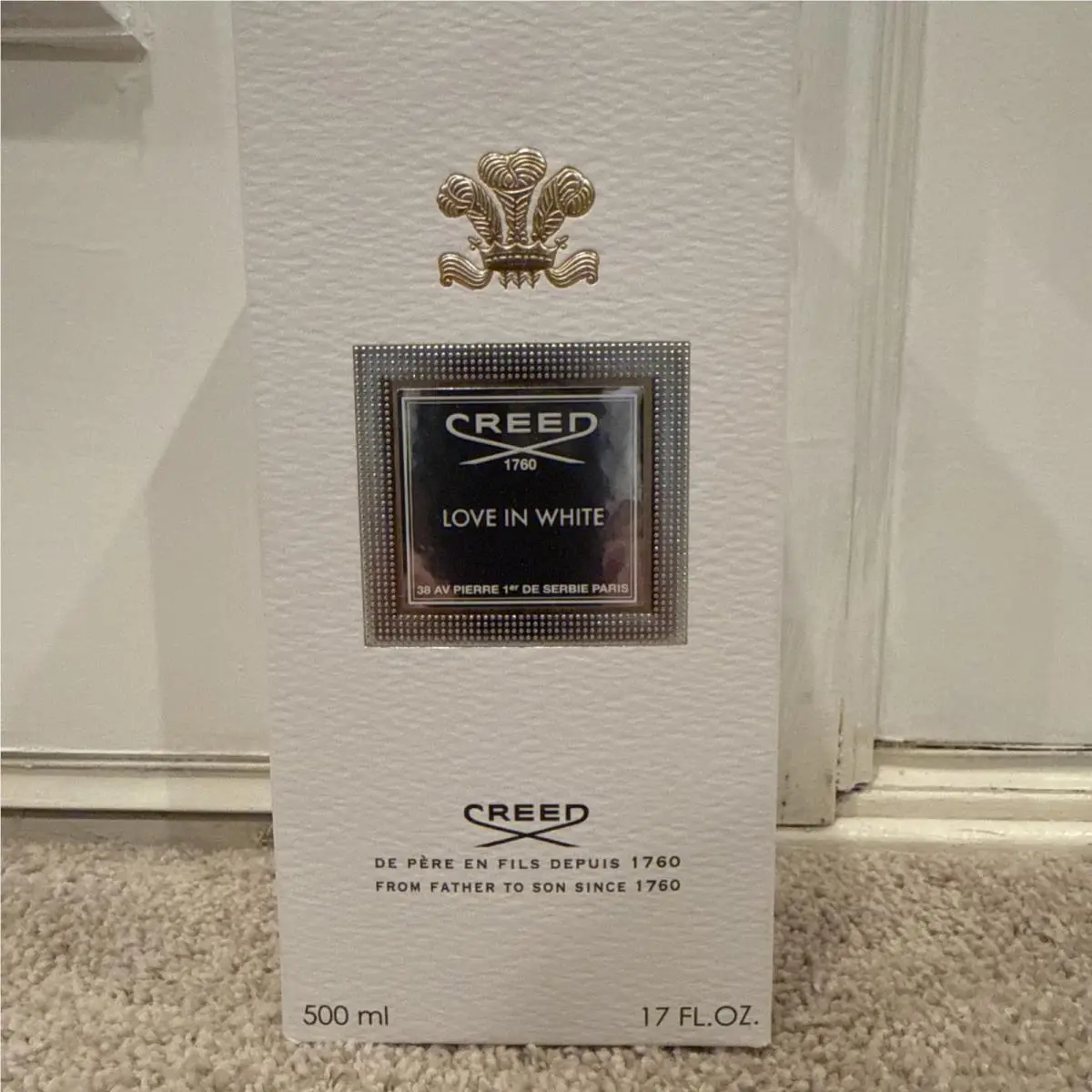 Creed Love in White 17.0 oz 500 ml Eau de Parfum Falcon Bottle
