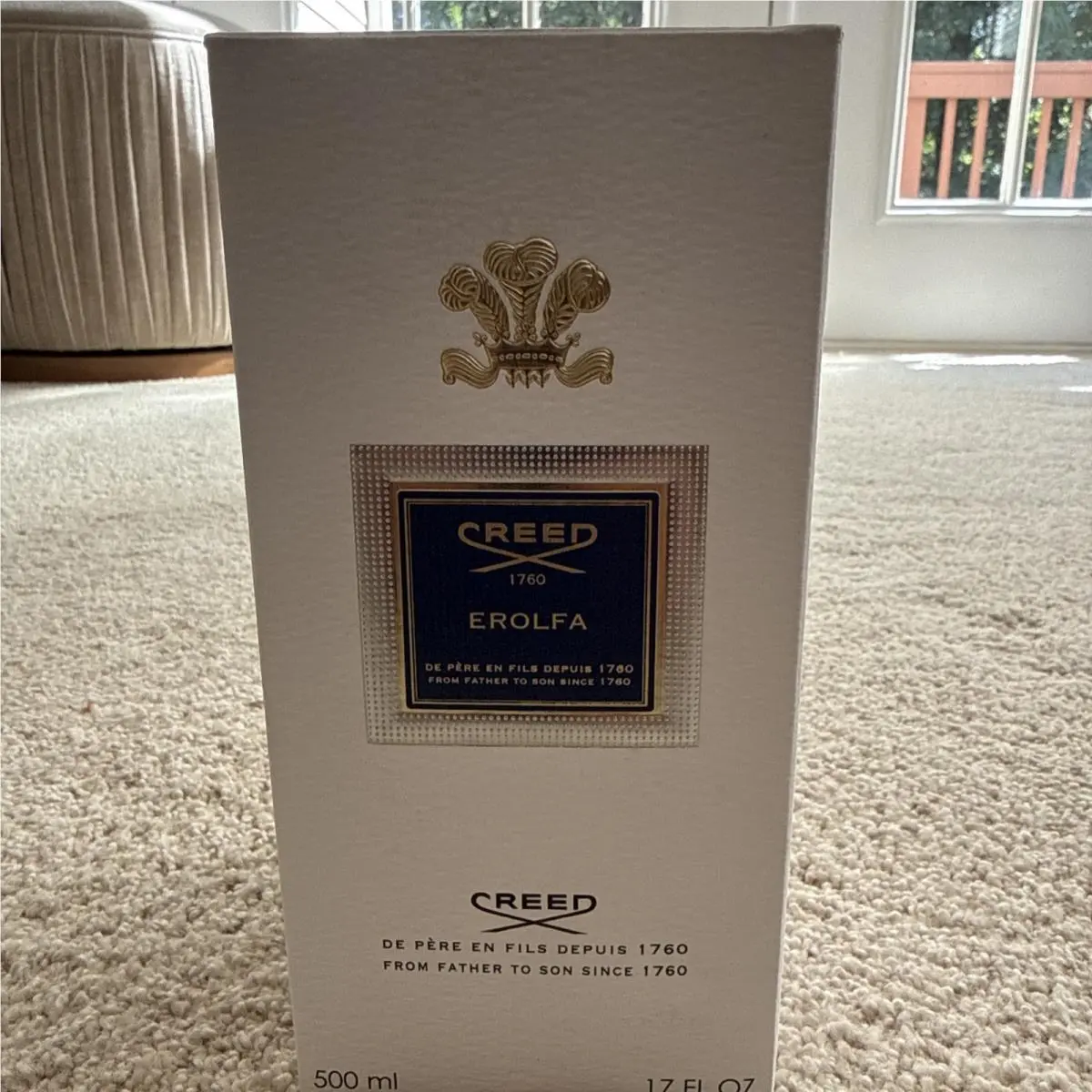 Creed Erolfa Eau De Parfum 17 OZ 500 ML Falcon Bottle Splash