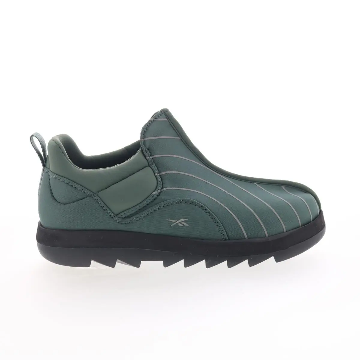 Reebok Beatnik Moc Mens Green Canvas Slip On Loafers Slip Ons Casual Shoes