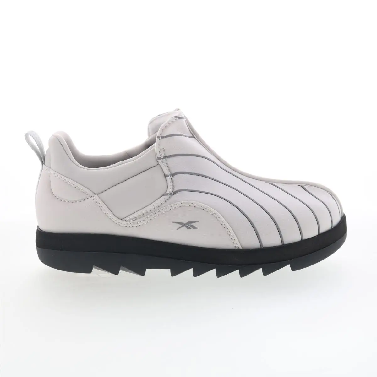 Reebok Beatnik Moc Mens Gray Canvas Slip On Loafers Slip Ons Casual Shoes