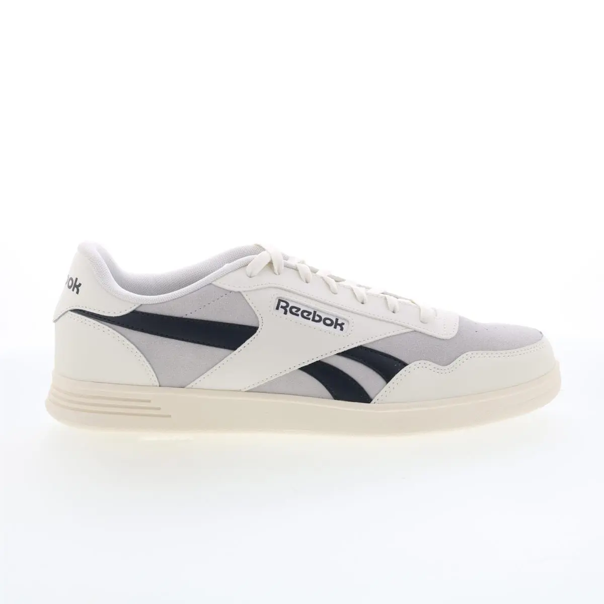 Reebok Court Advance Mens White Leather Lace Up Lifestyle Sneakers Shoes
