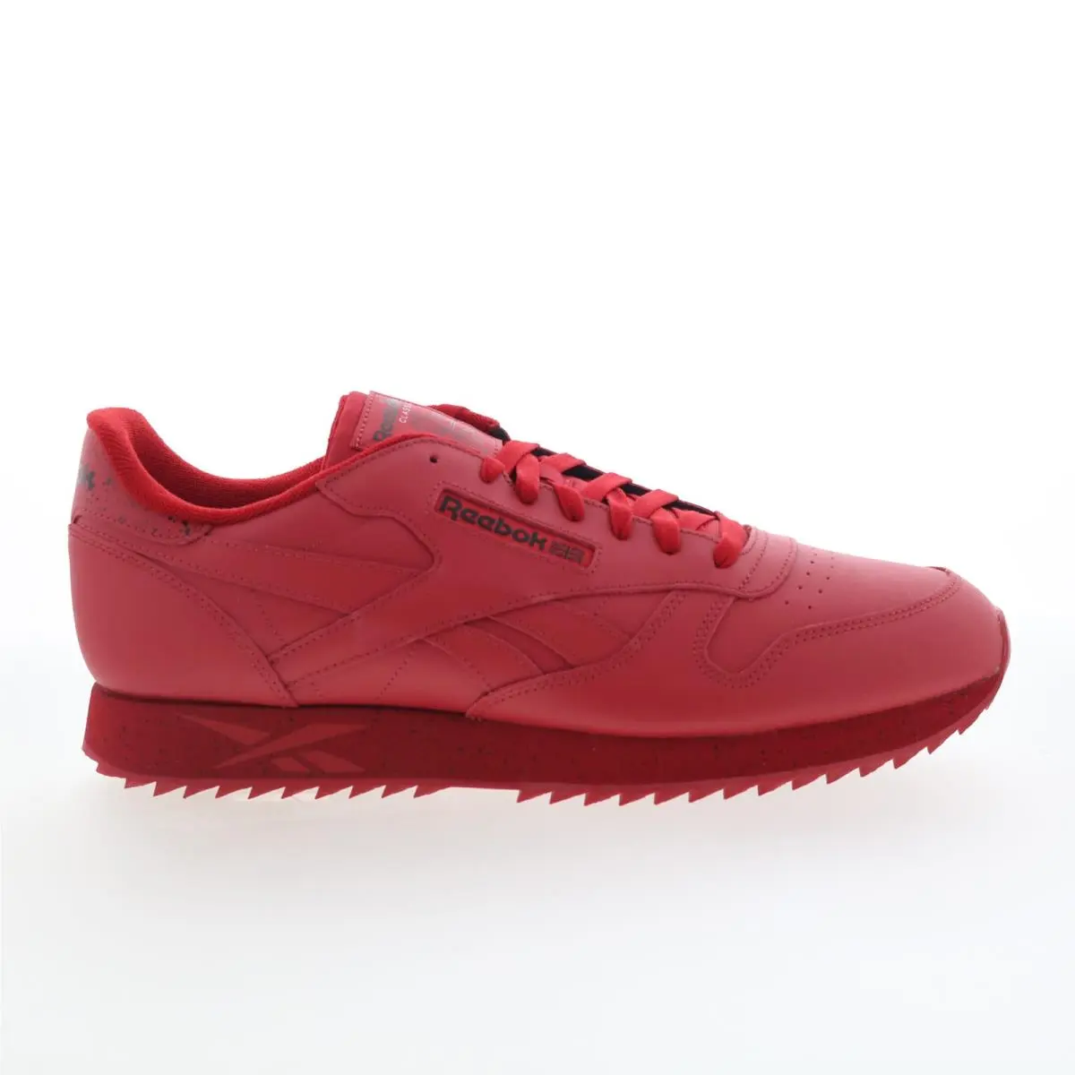 Reebok Classic Leather Ripple Mens Red Leather Lifestyle Sneakers Shoes 13