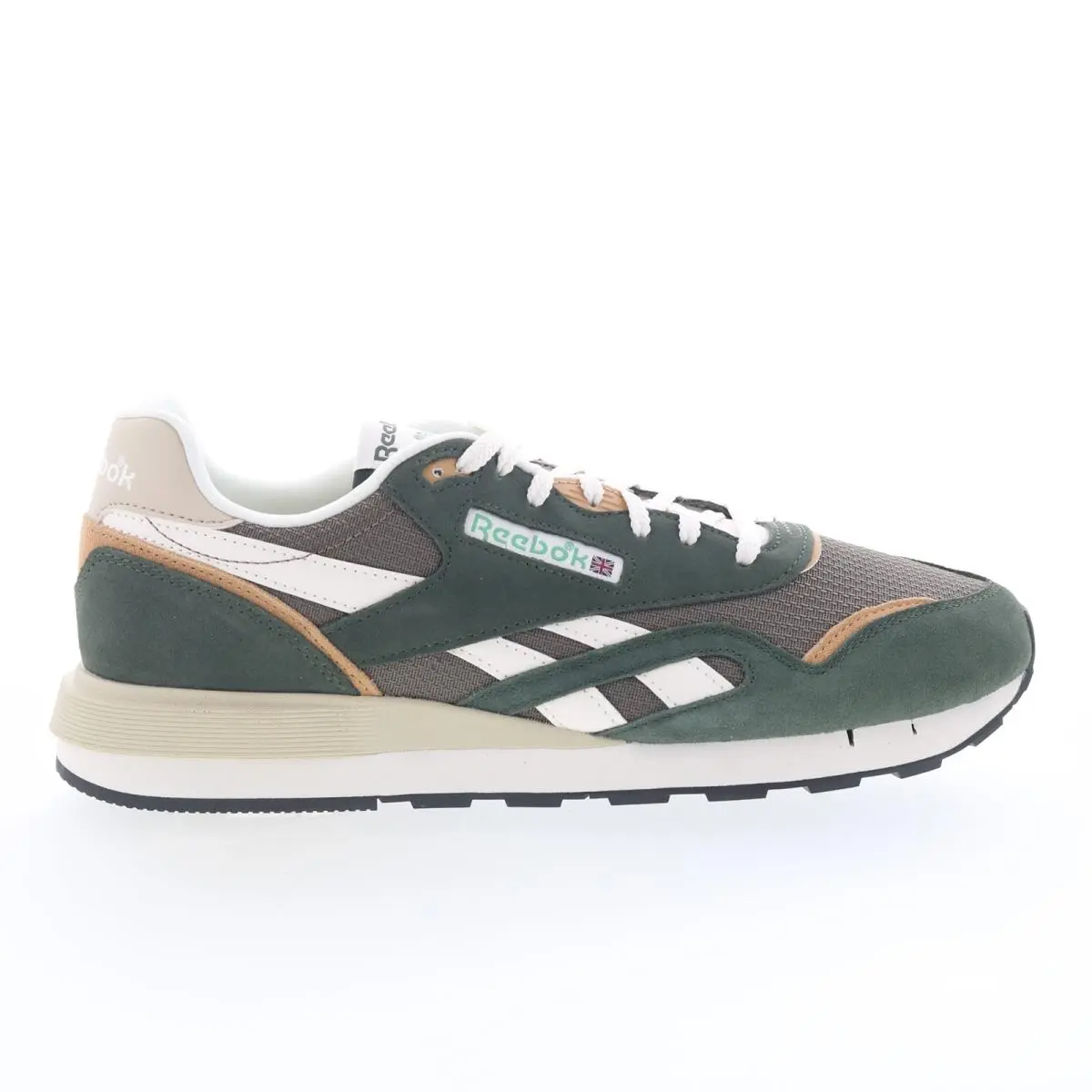 Reebok Classic Nylon 89 Mens Green Suede Lace Up Lifestyle Sneakers Shoes 12