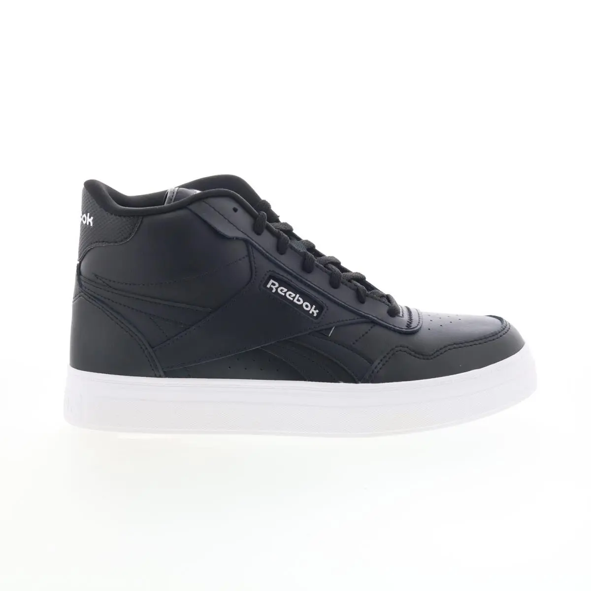 Reebok Court Advance Bold High Womens Black Leather Lifestyle Sneakers Shoes 10