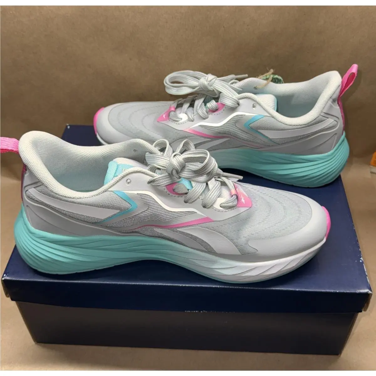 Reebok shoes - Reebok Verse - Verse - AR30283W-SAQ - Light Grey, Auqa & pink (UPC: 0198179386312) 4