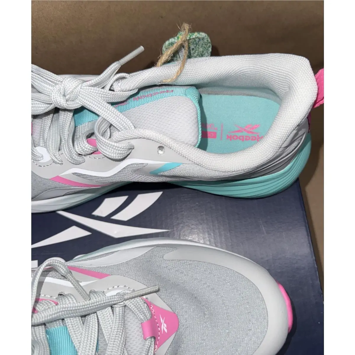 Reebok shoes - Reebok Verse - Verse - AR30283W-SAQ - Light Grey, Auqa & pink (UPC: 0198179386312) 5