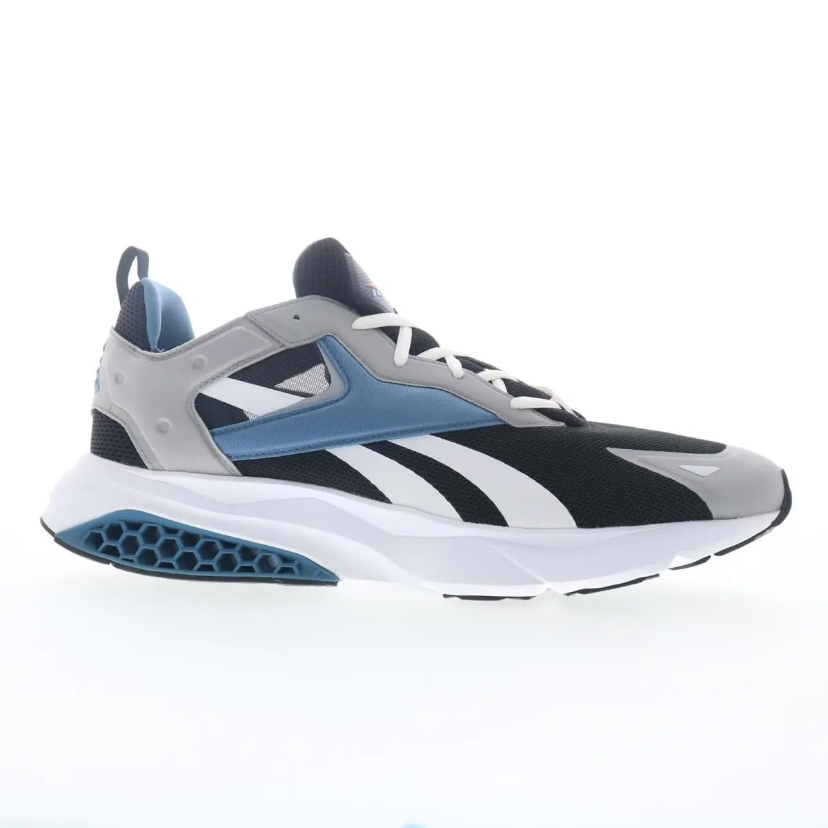 Reebok Hexalite Legacy Mens Black Canvas Lace Up Lifestyle Sneakers Shoes 13
