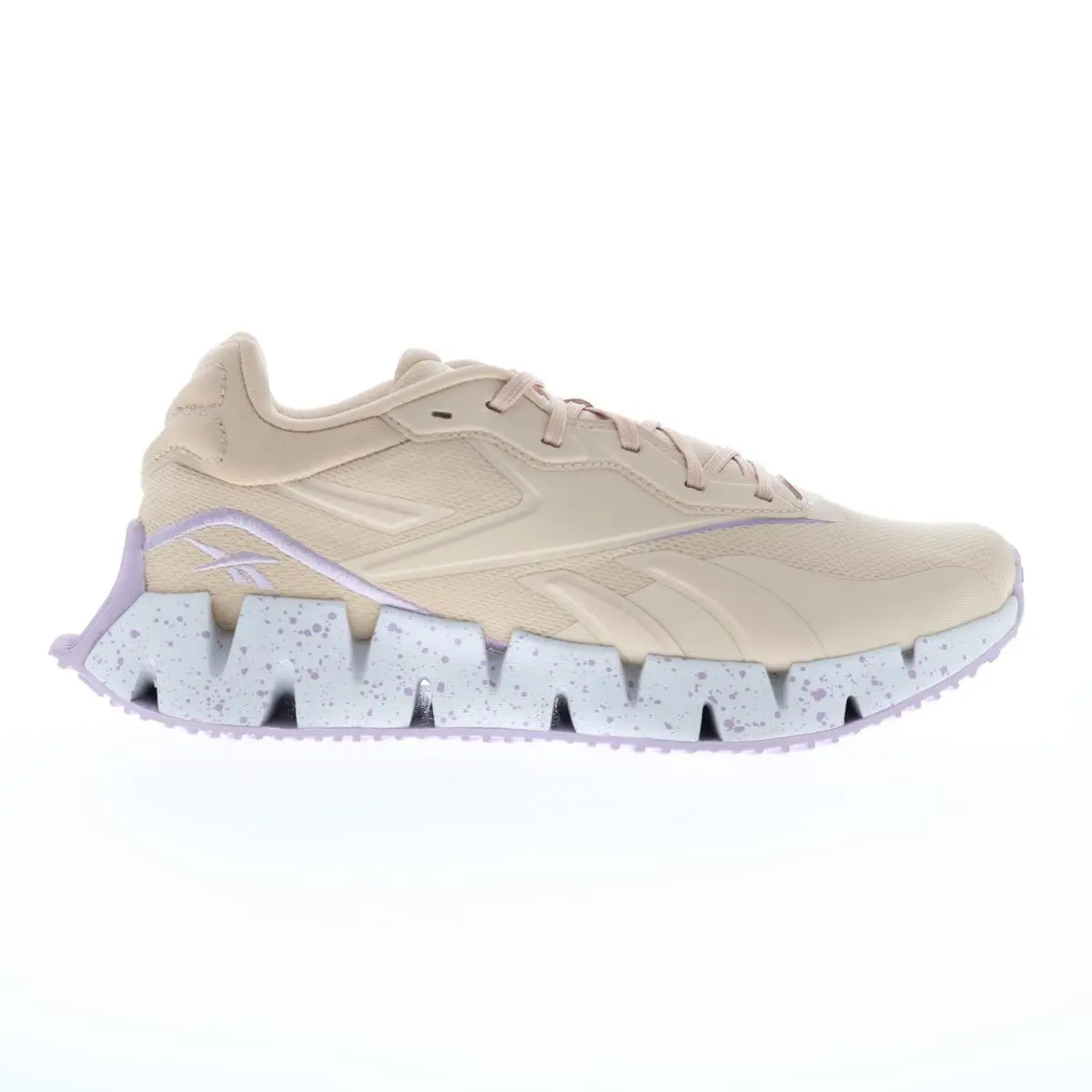 Reebok Zig Dynamica 4 Womens Beige Canvas Lace Up Lifestyle Sneakers Shoes 9.5